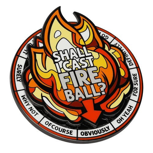 Casting Fireball Enamel Spinner Pin