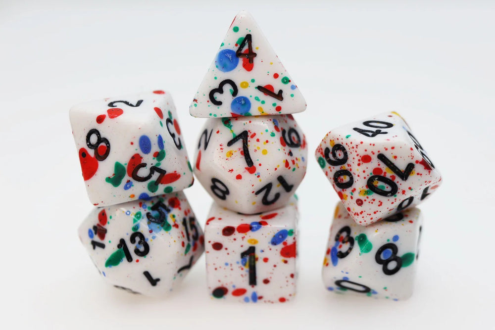 RPG Dice Set - Paint Splatter
