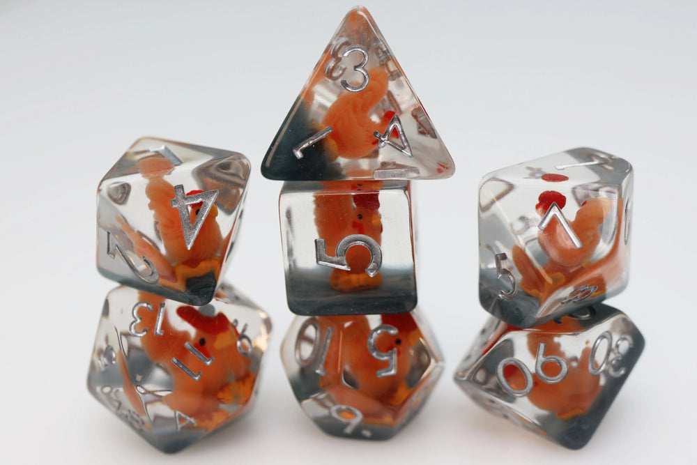 RPG Dice Set - Crowing Rooster