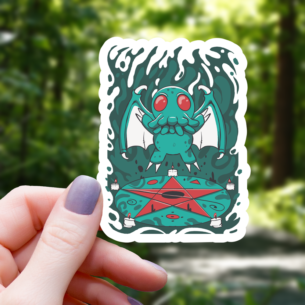 Vinyl Sticker - Cthulhu Monster Pentagram