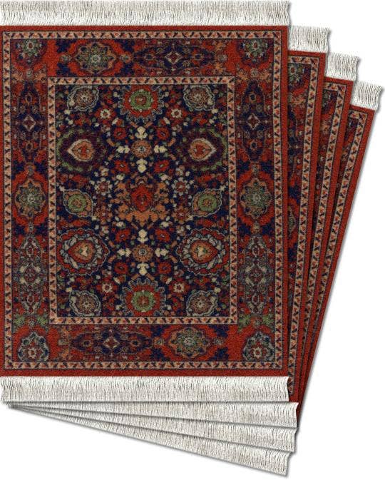 CoasterRug - Rosette Palmette (4-Piece)