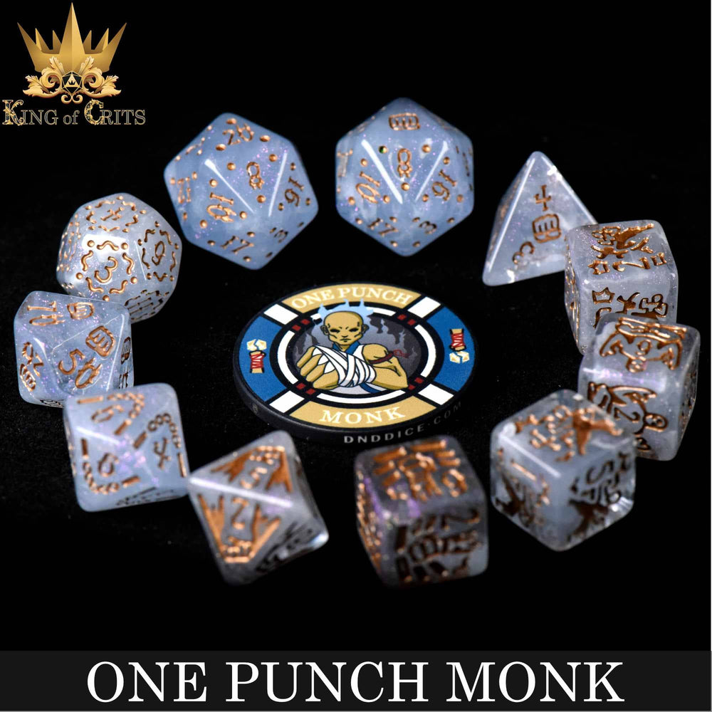 King of Crits Dice Set - One Punch Monk (11-Piece)