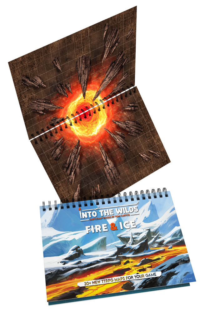 Into the Wilds Extraplanar Battlemap Books - Fire & Ice