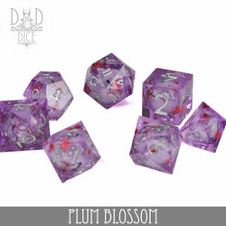 Liquid Core Dice Set - Plum Blossom