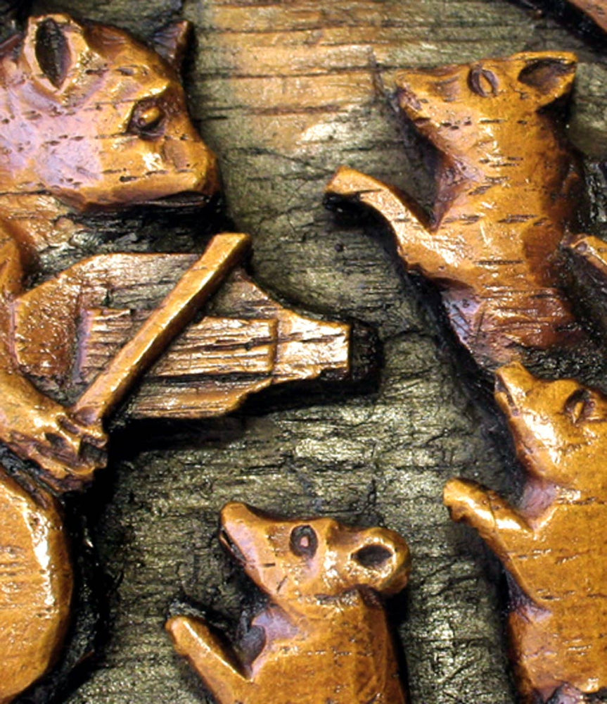 Reproduction Medieval Carving - Cat & Mice Dancing