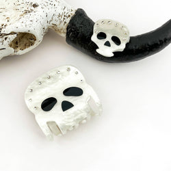 Hair Clip - Rhinestone Skull