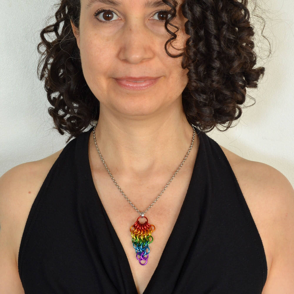 Pridemaille Cluster Pendant - LGBTQ Rainbow