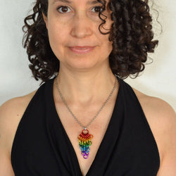 Pridemaille Cluster Pendant - LGBTQ Rainbow