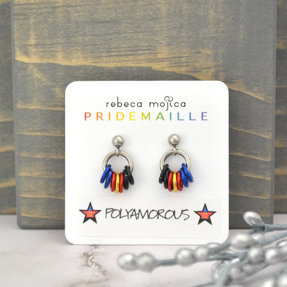 Pridemaille Tiny Hoop Earring - Polyamorous