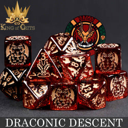 King of Crits Dice Set - Draconic Descent (11-Piece)