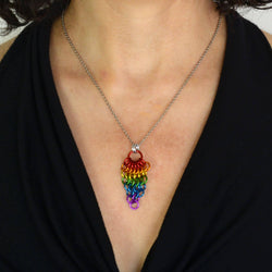 Pridemaille Cluster Pendant - LGBTQ Rainbow