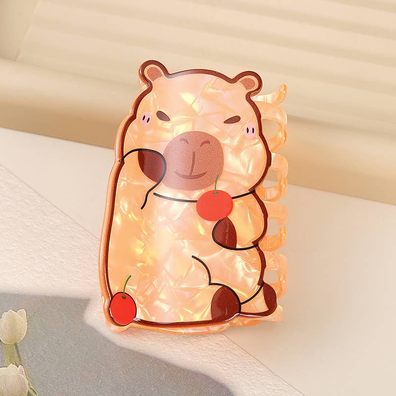Hair Clip - Cartoon Capybara