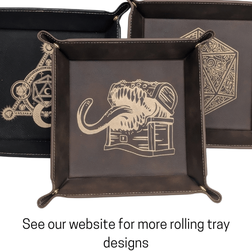 Vegan Leather Dice Tray - Dragon's Last Stand