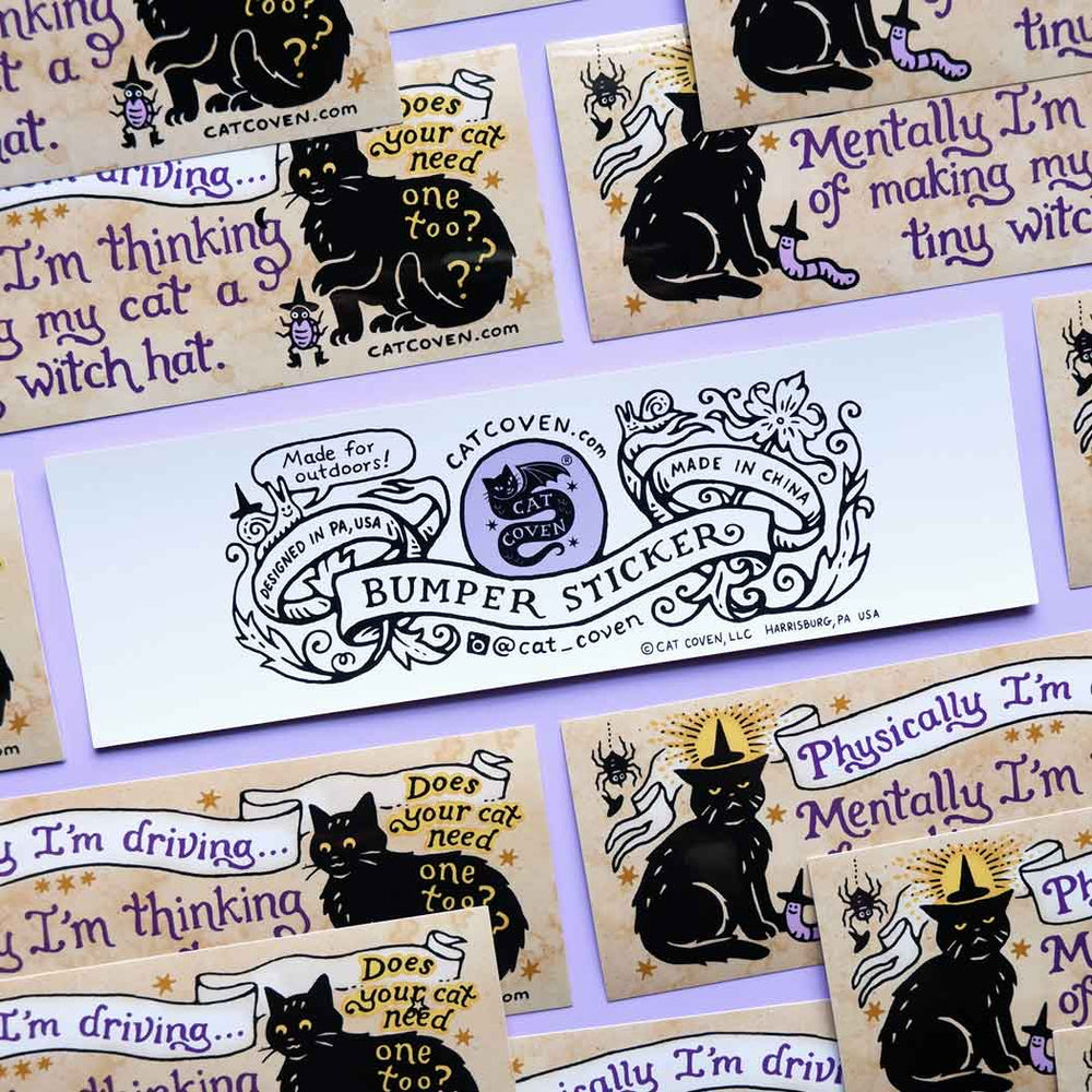 Tiny Witch Hat - Bumper Sticker