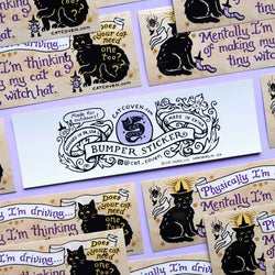 Tiny Witch Hat - Bumper Sticker