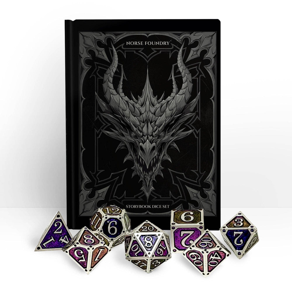 RPG Dice Set - Tome of the Forbidden (Storybook)