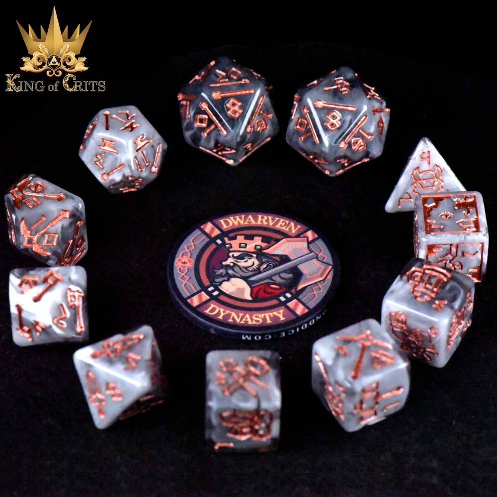 King of Crits Dice Set - Dwarven Dynasty (11-Piece)