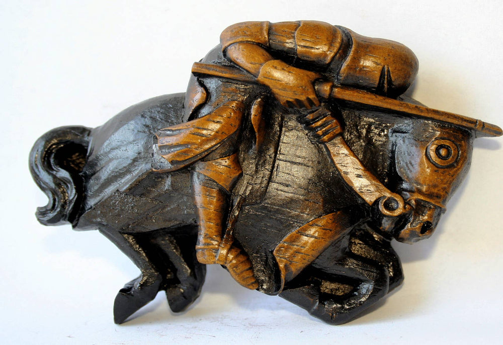 Reproduction Medieval Carving - Knight on Horse