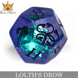 King of Crits Dice Set - Lolth's Drow (11-Piece)