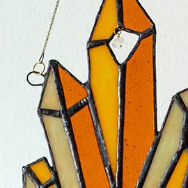 Stained Glass Suncatcher - Hanging Crystal