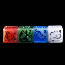 King of Crits D6 Set - Forces of Nature (4-Piece)