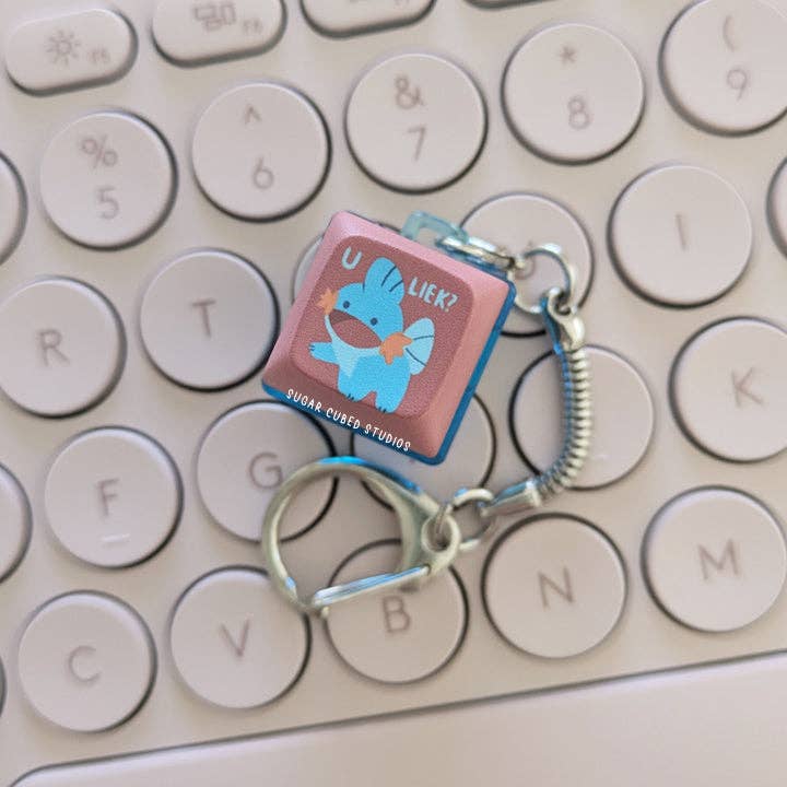 Fidget Keycap Keychain - U liek Mudkipster?
