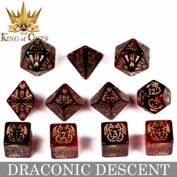 King of Crits Dice Set - Draconic Descent (11-Piece)