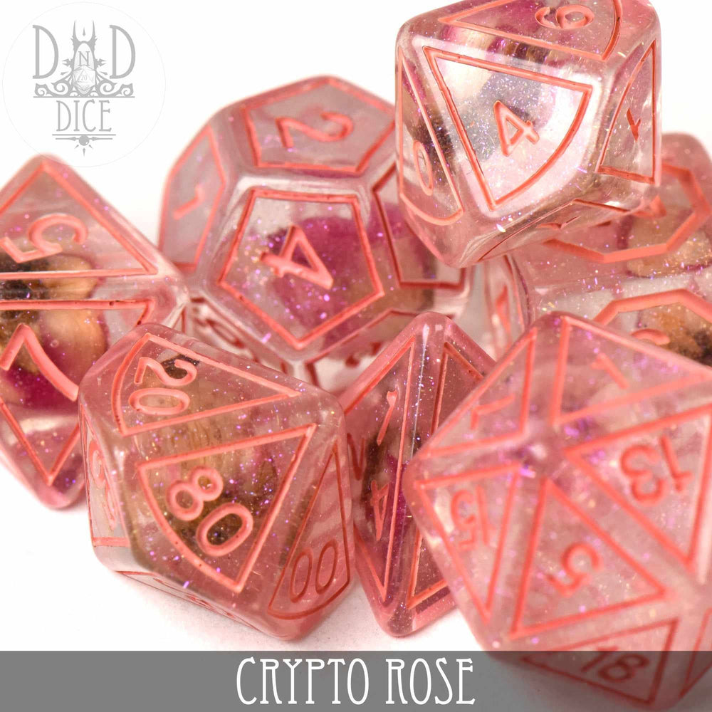 RPG Dice Set - Crypto Rose