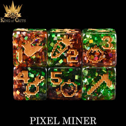 King of Crits Dice Set - Pixel Miner (11-Piece)