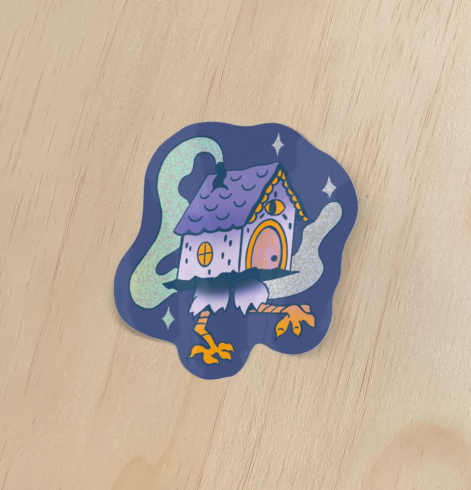 Sticker - Baba Yaga Hut (Holographic)