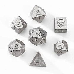 Mini Metal RPG Dice Set - Unseelie Bottle (Silver)