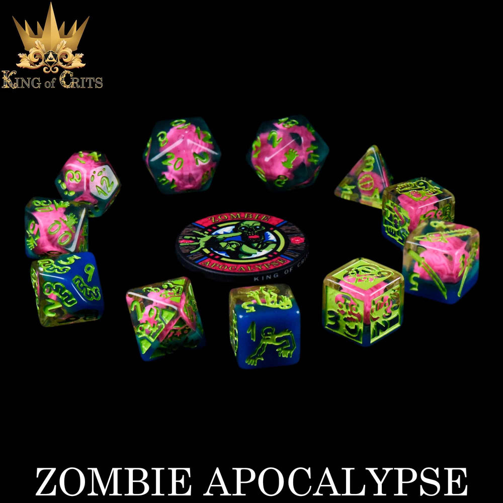 King of Crits Dice Set - Zombie Apocalypse (11-Piece)