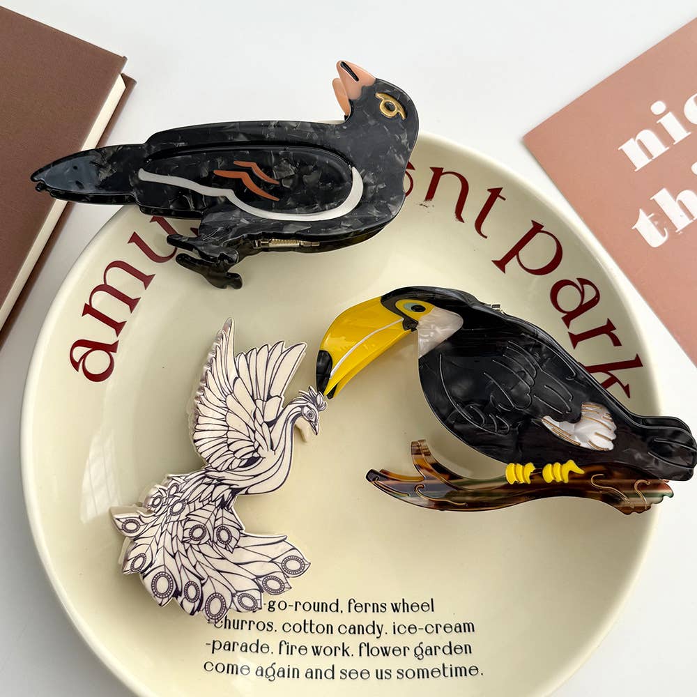 Hair Clip - Crow