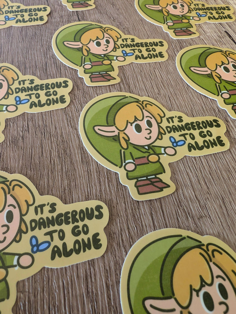 Vinyl Sticker - Zelda Dangerous Alone