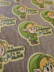 Vinyl Sticker - Zelda Dangerous Alone