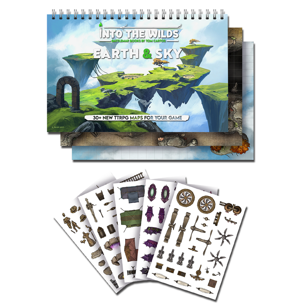 Into the Wilds Extraplanar Battlemap Books - Earth & Sky