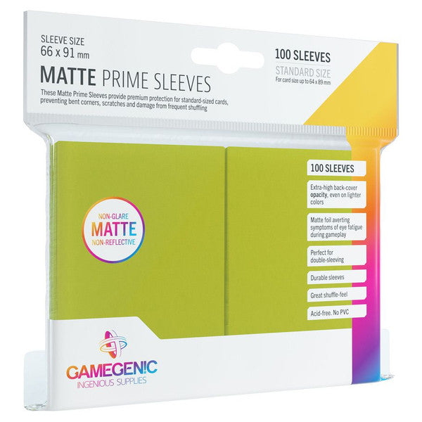 Prime Sleeves - Matte Lime (100)