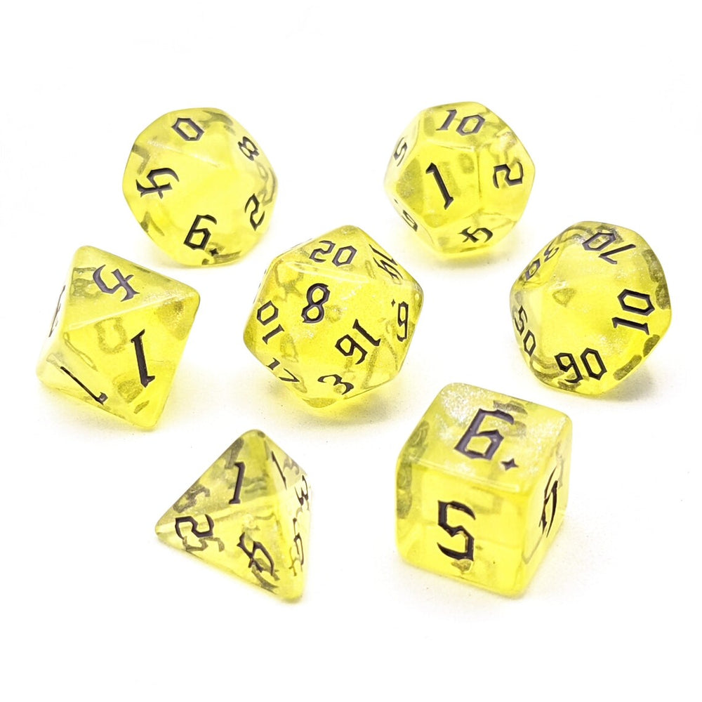 RPG Dice Set: Arcana - Yellow/Black