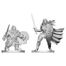 D&D: Nolzur's Marvelous Miniatures: Dwarf Fighter & Orc Paladin