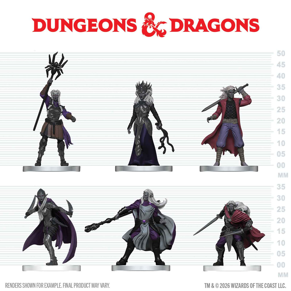 Dungeons & Dragons: Painted Miniature Set - Drow Warband