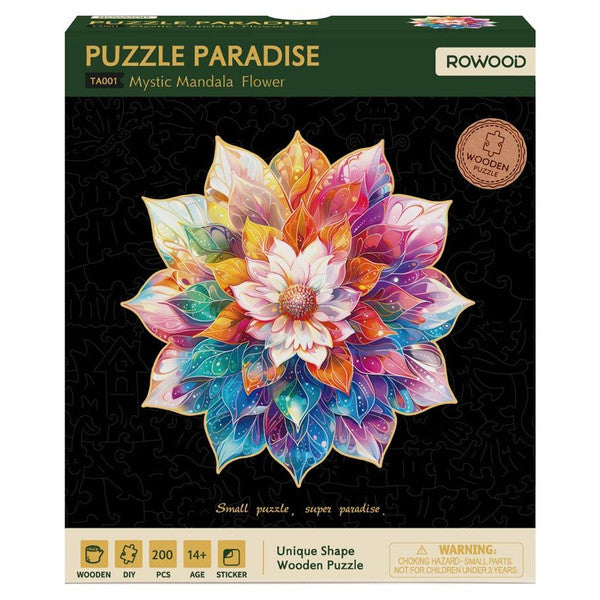 Wood Puzzle - Mystic Mandala Flower (200 piece)