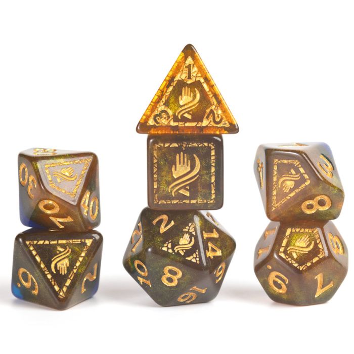 Dungeons & Dragons: Adventure Dice - Monk (Blue/Gold)