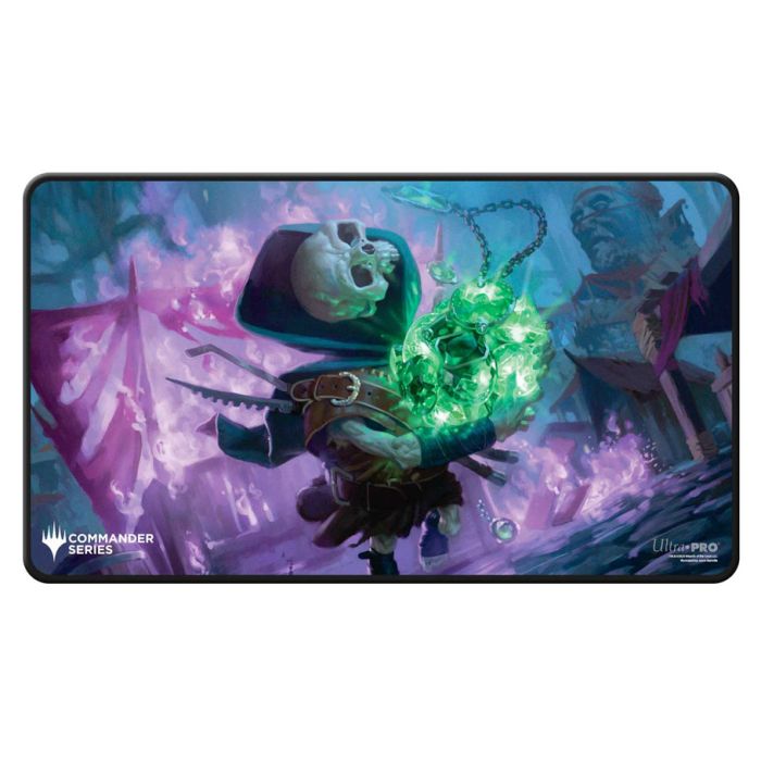 MTG Black Stitched Playmat - Commander Series (Tinybones)