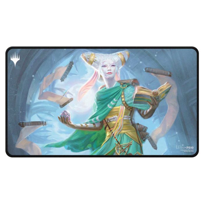 MTG Black Stitched Playmat - Innistrad Remastered (Tamiyo, Field Researcher)