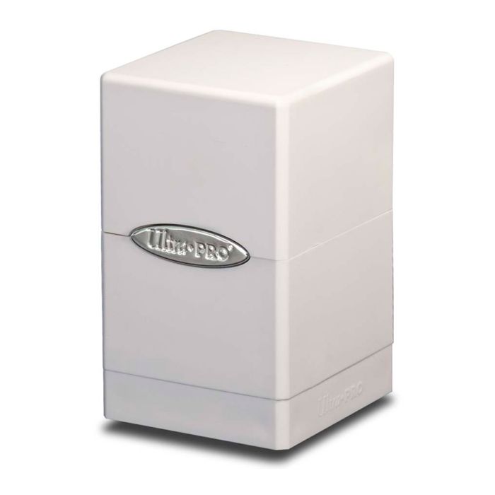 Satin Tower Deck Box: White