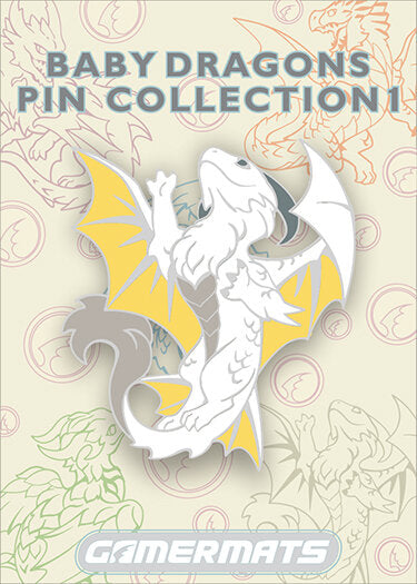 Enamel Pin - Baby White Dragon