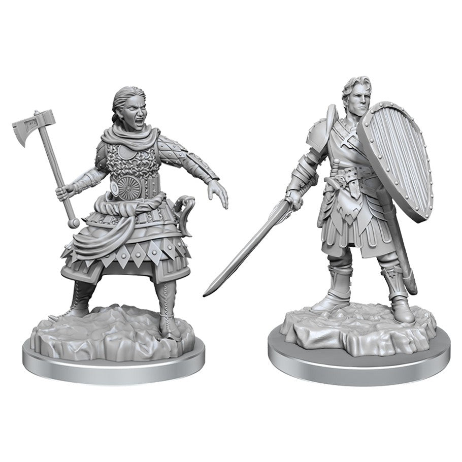 Dungeons & Dragons: Unpainted Miniatures - Human Fighters (W21)