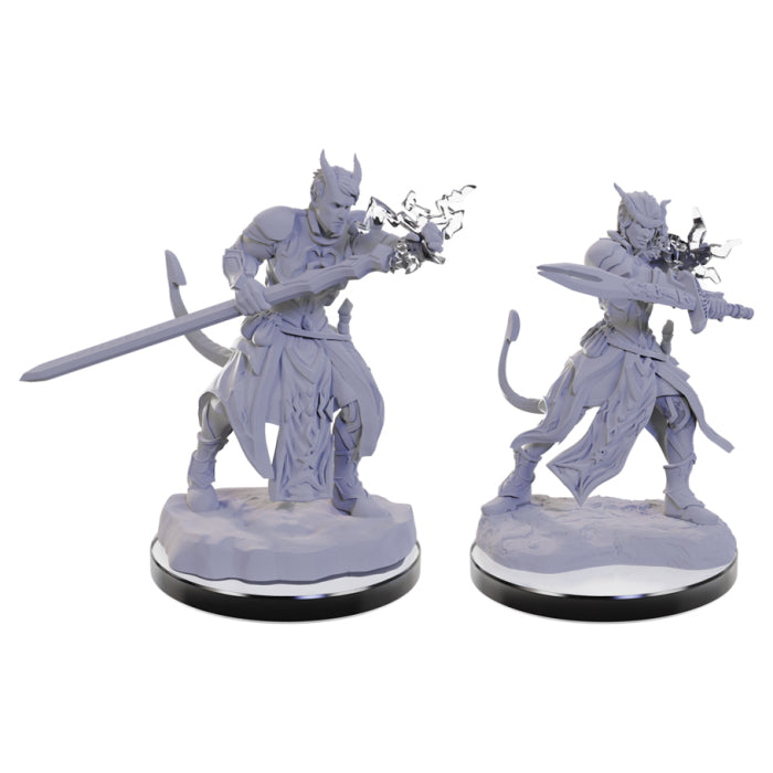 Dungeons & Dragons: Unpainted Miniatures - Tiefling Warlocks (W22)