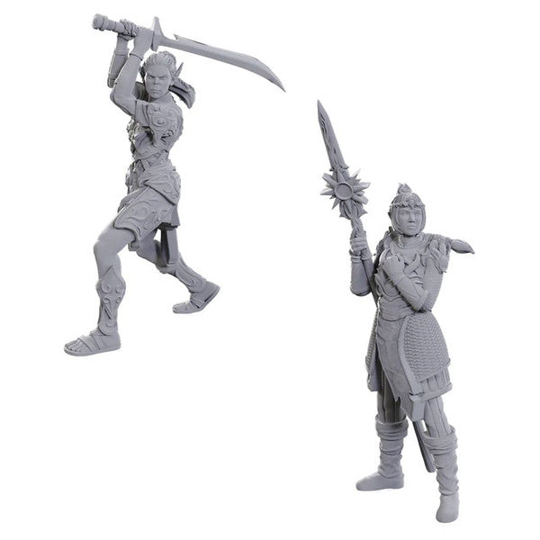 Dungeons & Dragons: Baldur's Gate 3 Unpainted Miniatures - Lae'zel & Shadowheart