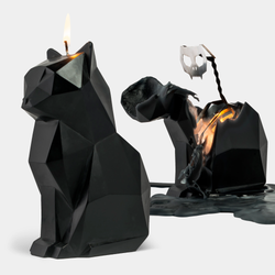 PyroPet Candle - Kisa Cat Skeleton (Black)